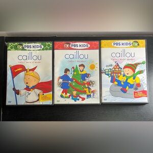 PBS Kids Caillou 3‎ DVD Lot